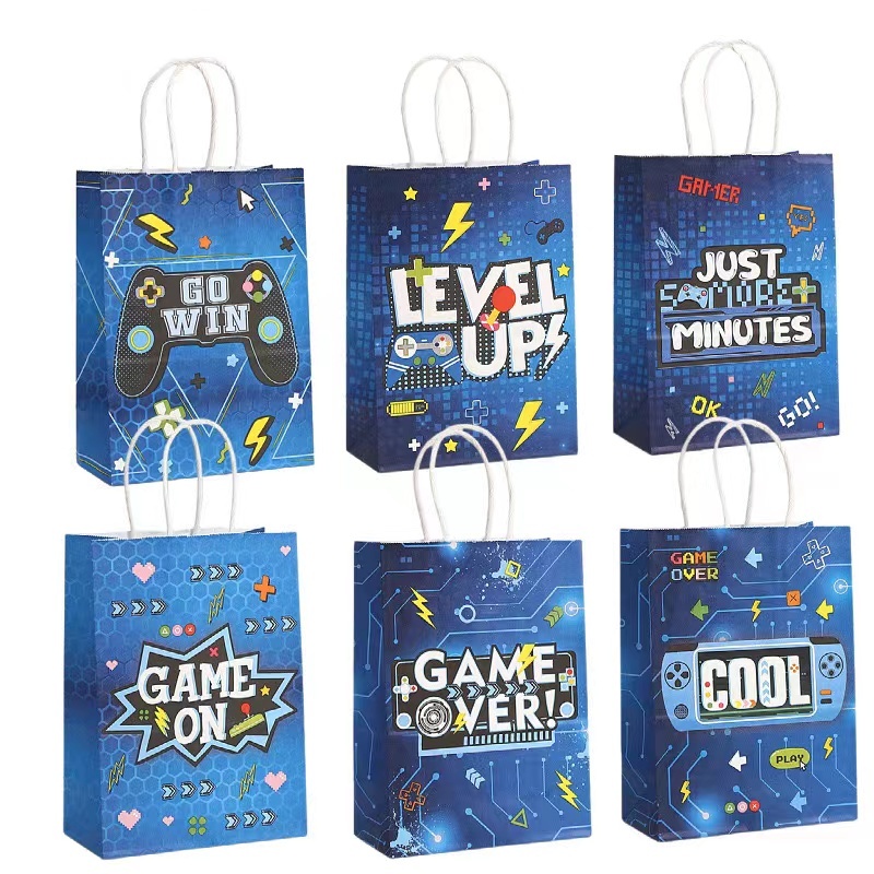Party Games Adult Birthday - 6/24 pçs videogame em tema saco