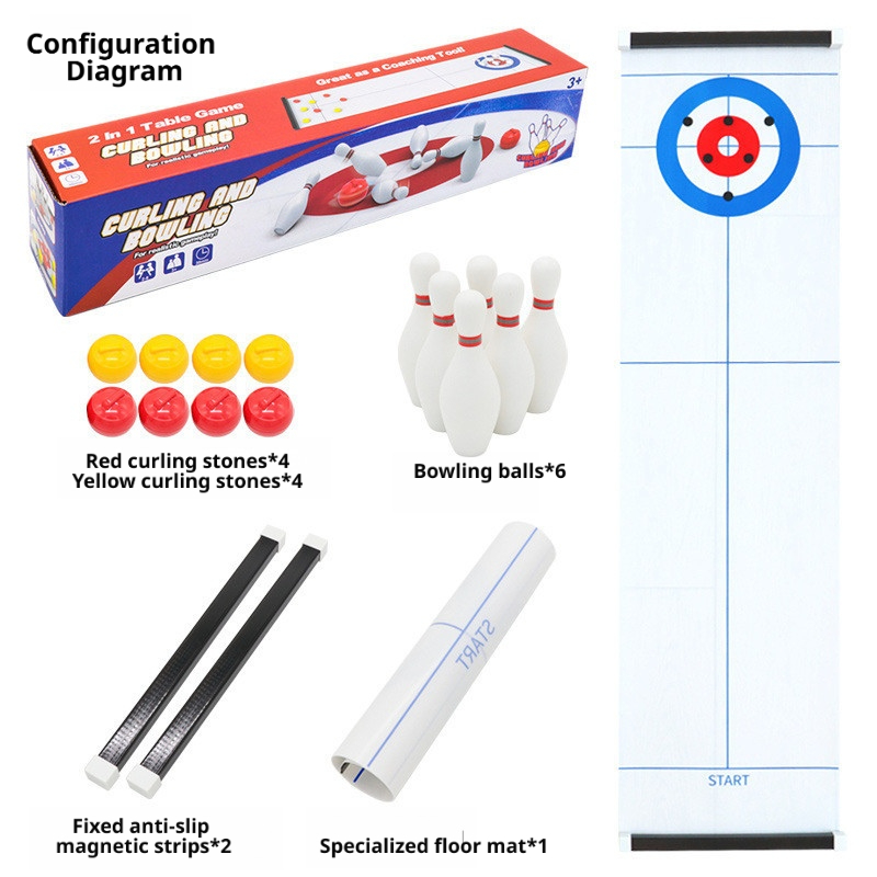 Party Games Console - Novo Jogo de Mesa Mini Curling