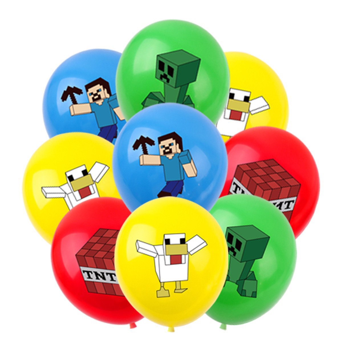 Party Games Adult Birthday - 50/100pcs de Balões Pixel para Minecraft,