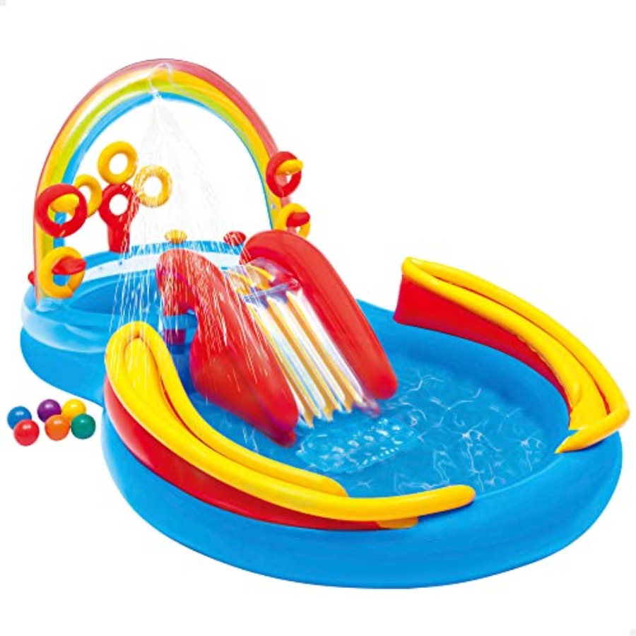 Piscina inflável com escorrega - Ring Toss Outdoor avaliação e preço