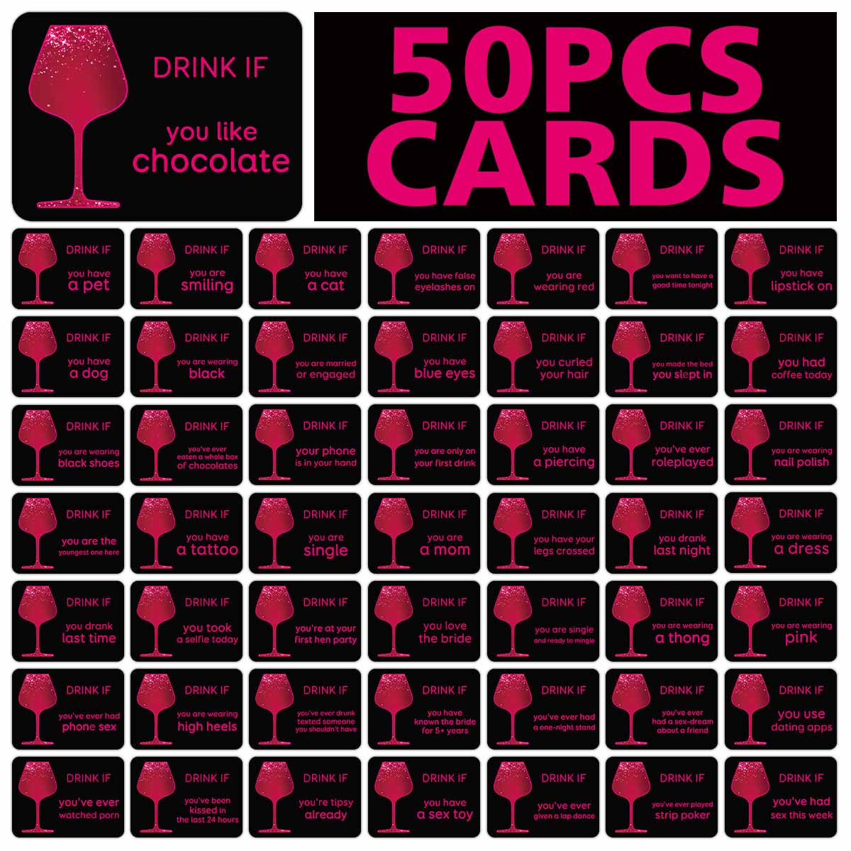 50 Cartões de Jogo para Festa  - Party Games Bachelorette avaliação e preço